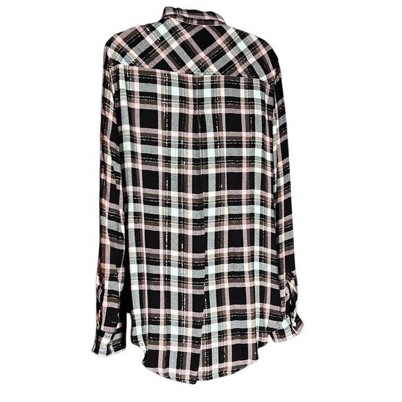 Kenneth Cole Reaction Plaid Button-Down Shirt, Size M - Picture 2 of 6